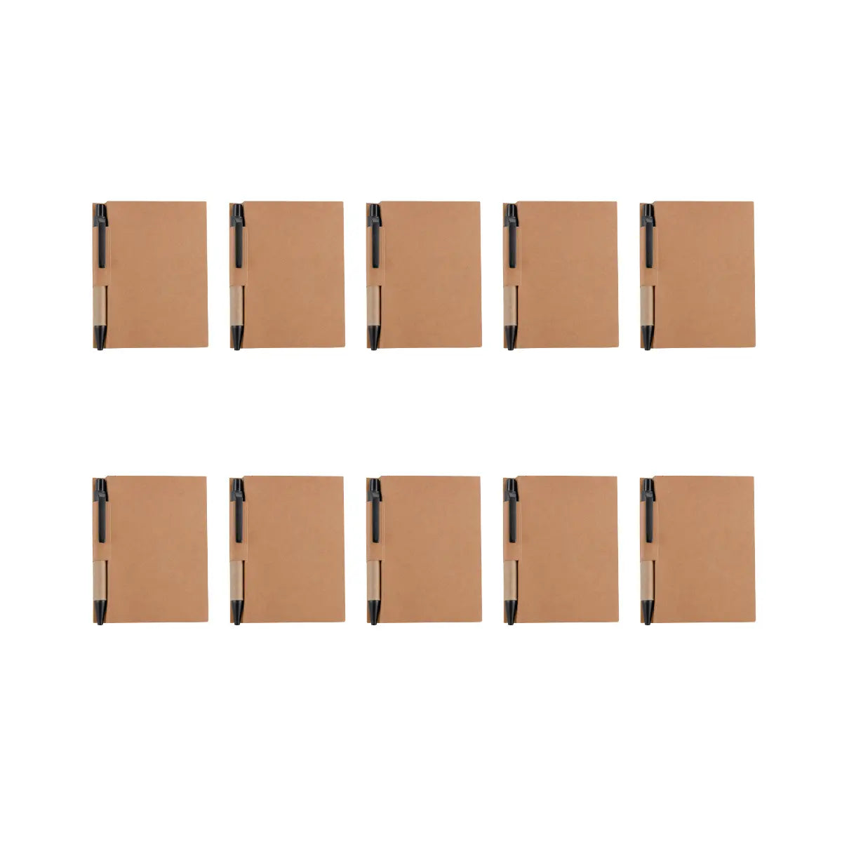 10pzs LIBRETA SLOVIAN ECOLOGICA C/ BOLIGRAFO CARTON PROMOOPCION - Promoopcion - vista lateral
