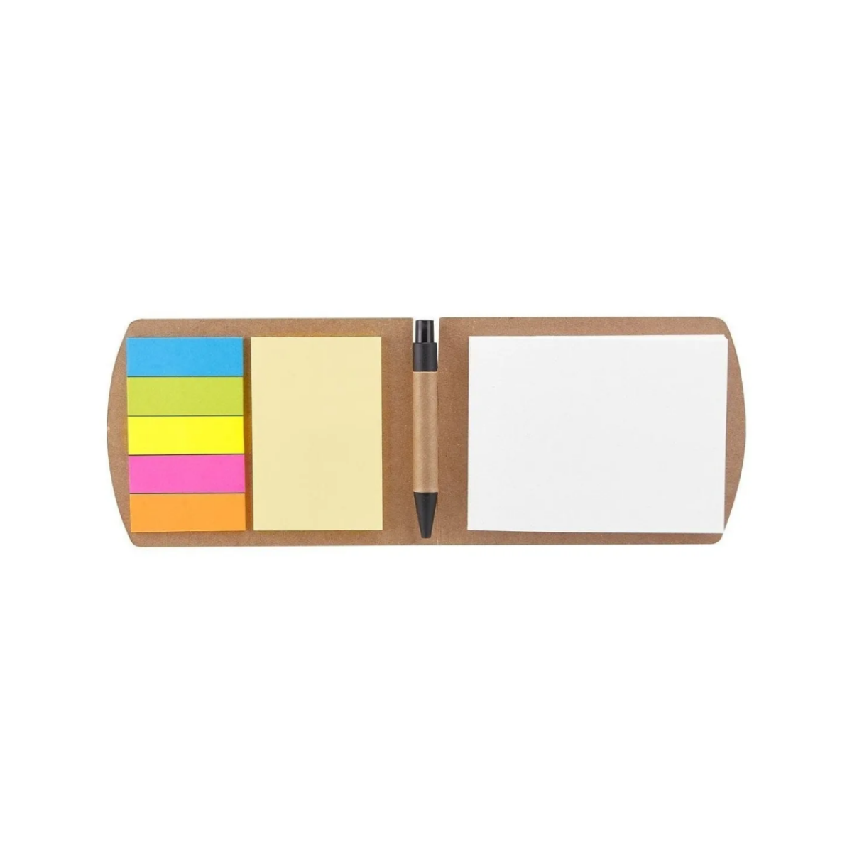 Porta Notas Ecologico Con Lapicero Banderas Adhesivas