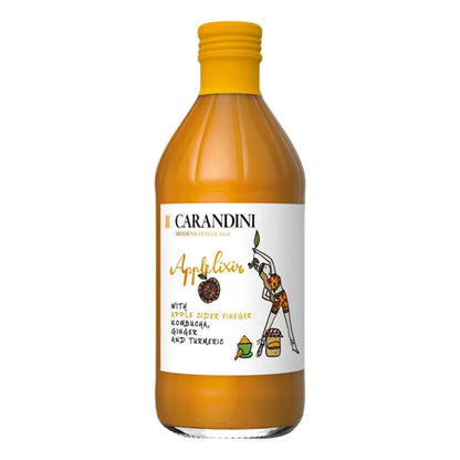 Vinagre de Manzana Kombucha, Jengibre, Cúrcuma Carandini 500ml - Carandini - vista lateral