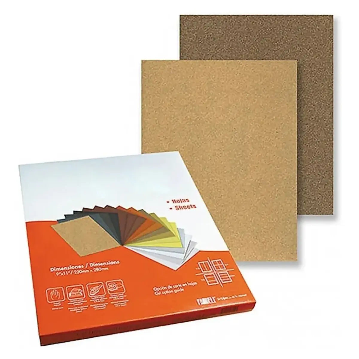 50 Hojas C081 220 0.230m X 0.280m PAPEL, LIJA MULTIPROPOSITO 11840 Fandeli - Fandeli - empaque