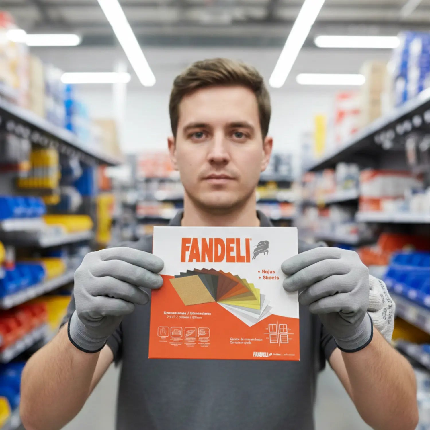 50 Hojas C081 220 0.230m X 0.280m PAPEL, LIJA MULTIPROPOSITO 11840 Fandeli - Fandeli - vista lateral