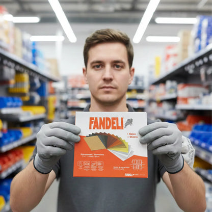 50 Hojas C081 220 0.230m X 0.280m PAPEL, LIJA MULTIPROPOSITO 11840 Fandeli - Fandeli - vista lateral