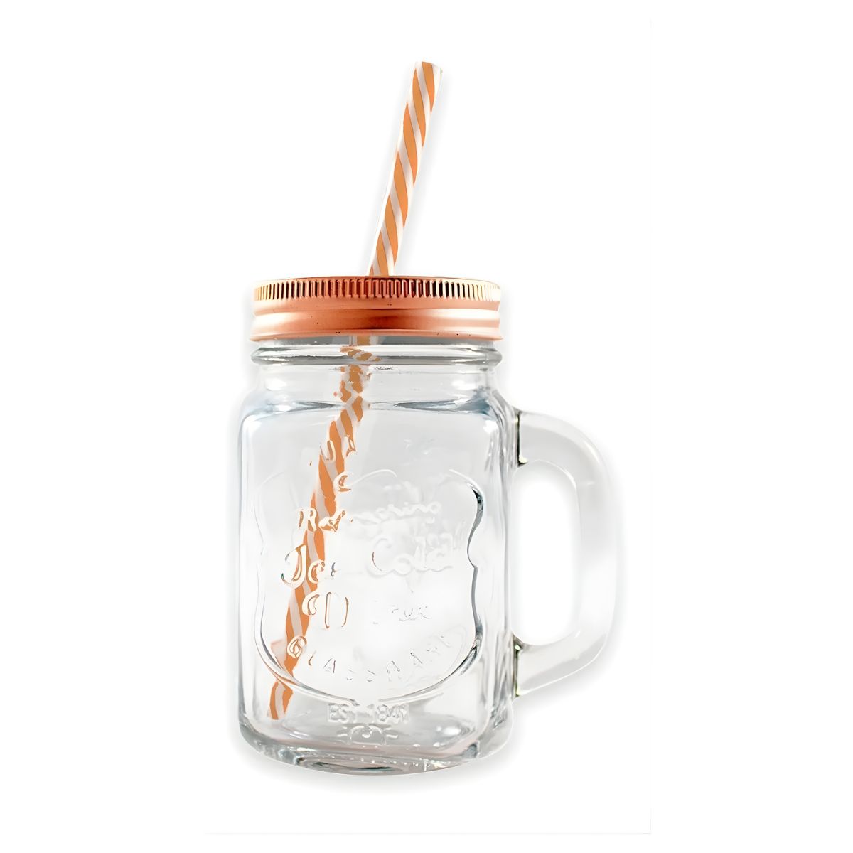 Mason Jar Frasco Tapa Cobre Tarro Popote 24 Pack