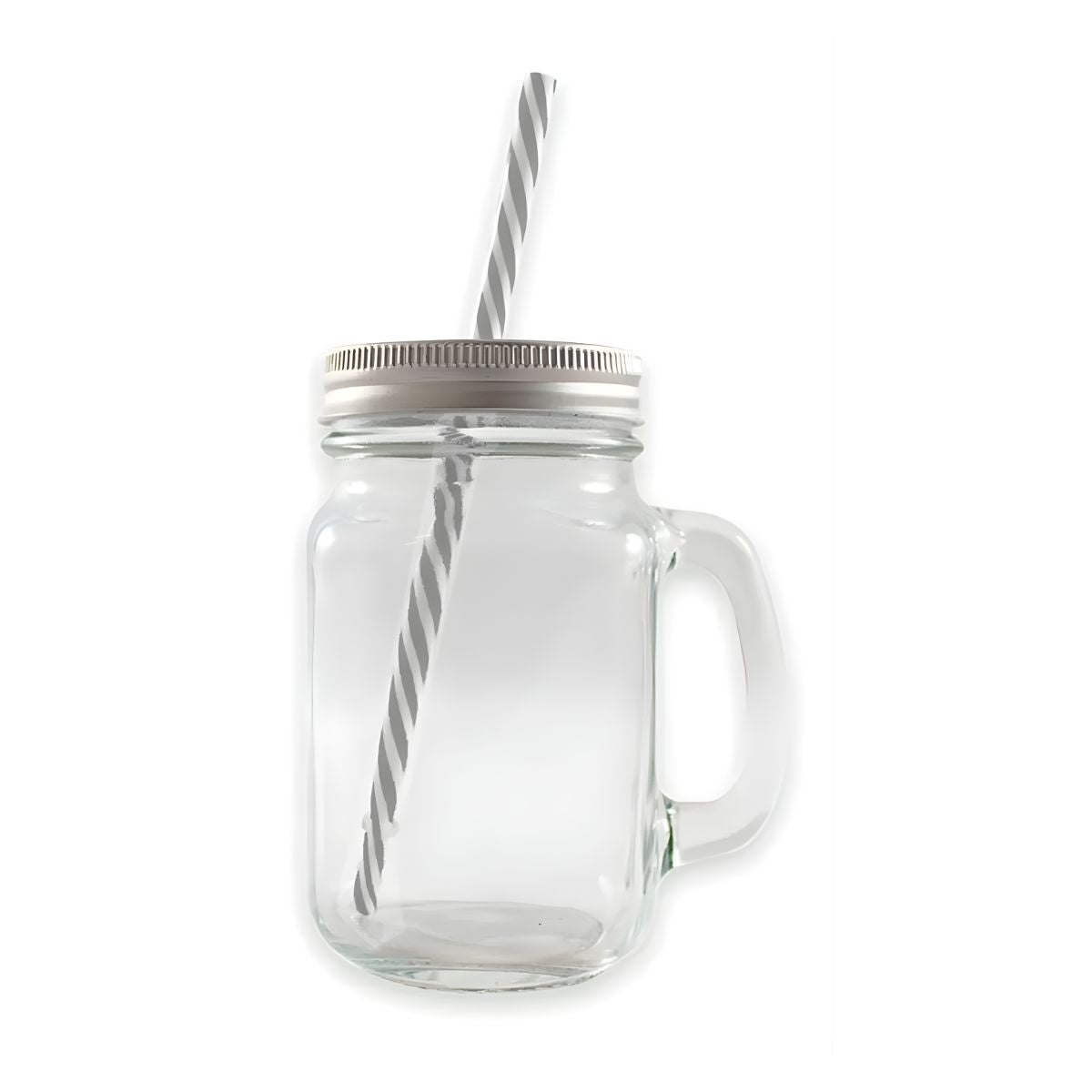 24pz Frasco Vidrio Mason Jars Con Tapa Tarro Con Asa 500ml Transparente