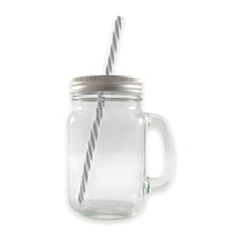 24pz Frasco Vidrio Mason Jars Con Tapa Tarro Con Asa 500ml Transparente
