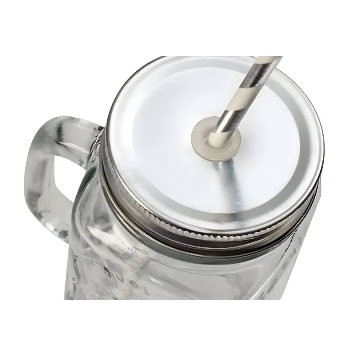 24pz Frasco Vidrio Mason Jars Con Tapa Tarro Con Asa 500ml Transparente