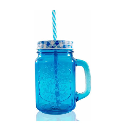 Mason Jar Grabado Con Tapa Popotes 12 Piezas Surtido