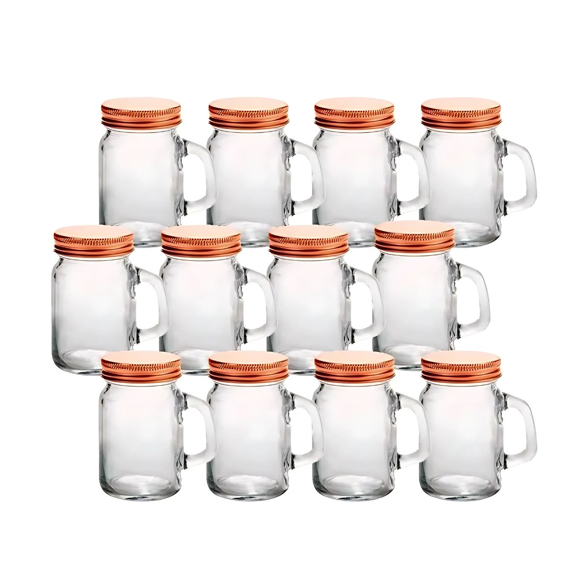 24 Pack Mason Jar Mini Con Asa 4 Oz Vaso Frasco Tarro Vasito