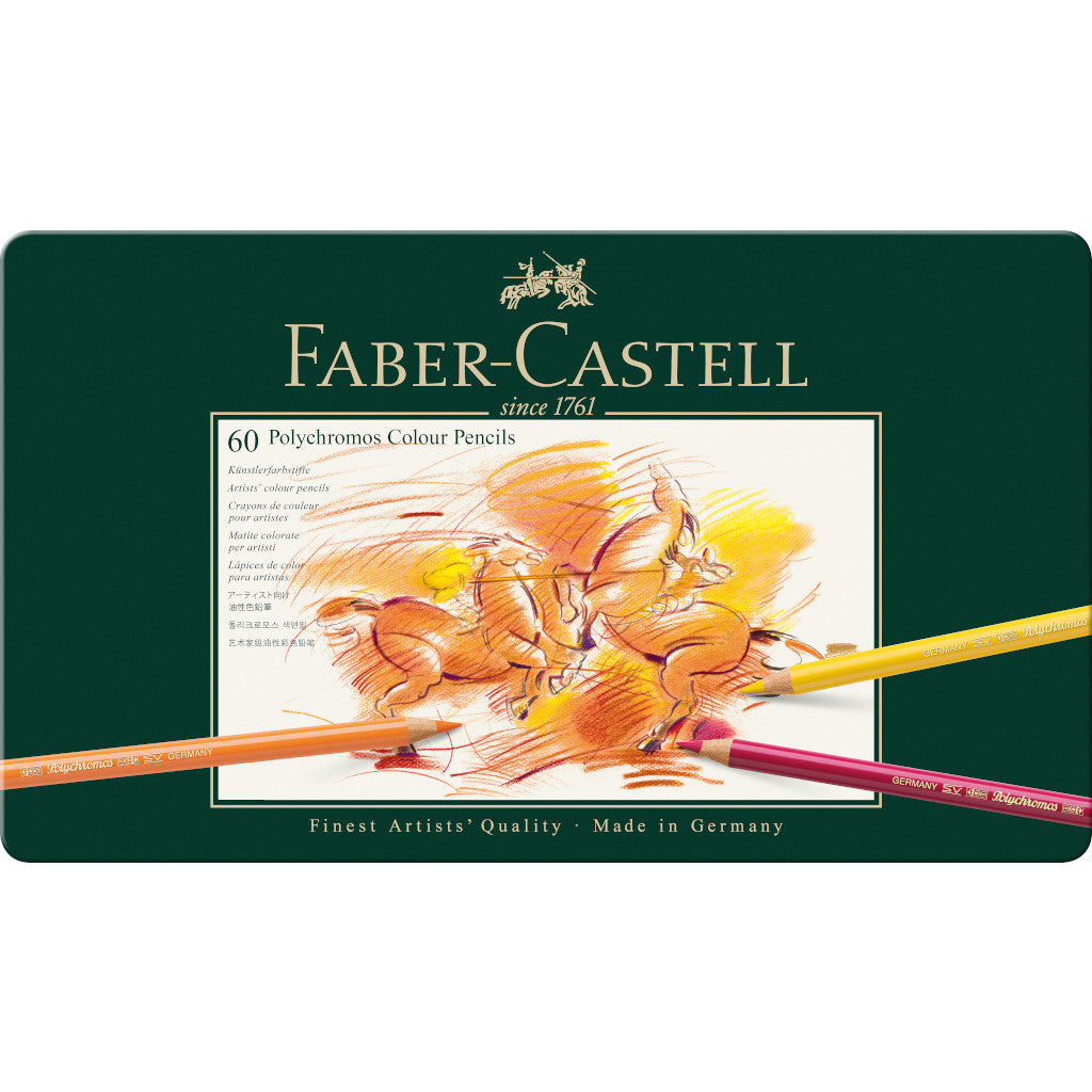 Lápices de Colores Faber Castell Polychromos Profesionales Premium 60 Pz - MarchanteMX