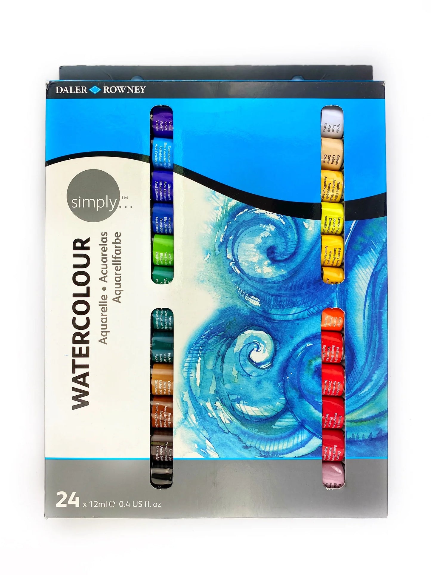 Pintura Acuarela Daler Rowney Simply Set 24 X 12ml