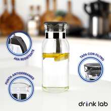 Jarra Aurora Vidrio Asa Color Negro 1l Hogar