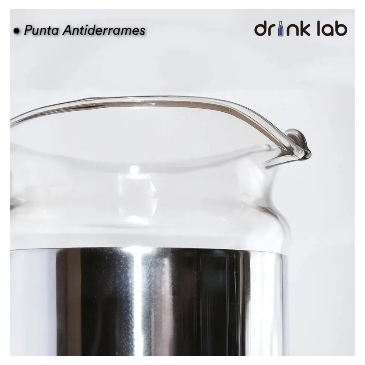 Set 2 Jarra Aurora Vidrio Asa Color Negra 1l Hogar Transparente