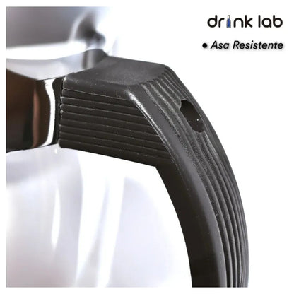 Set 2 Jarra Aurora Vidrio Asa Color Negra 1l Hogar Transparente