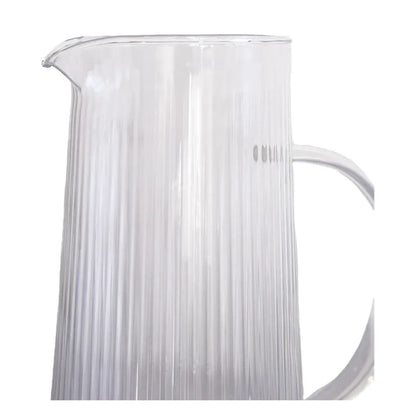 Set 2 Jarra Vidrio Giza Tapa Acero Inoxidable 1.3 Litros Transparente