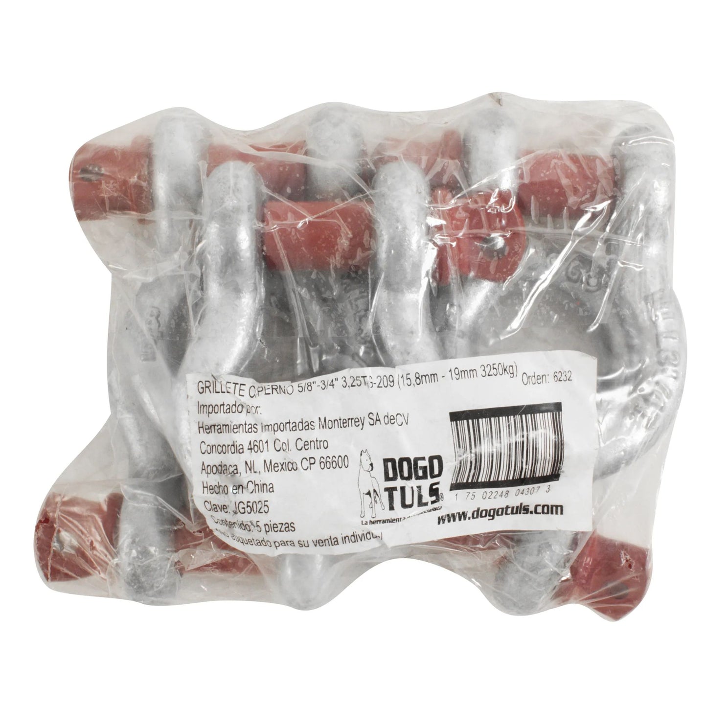 5pz Grillete 3/4" Dogotuls Perno 7/8" 4.75T G-209