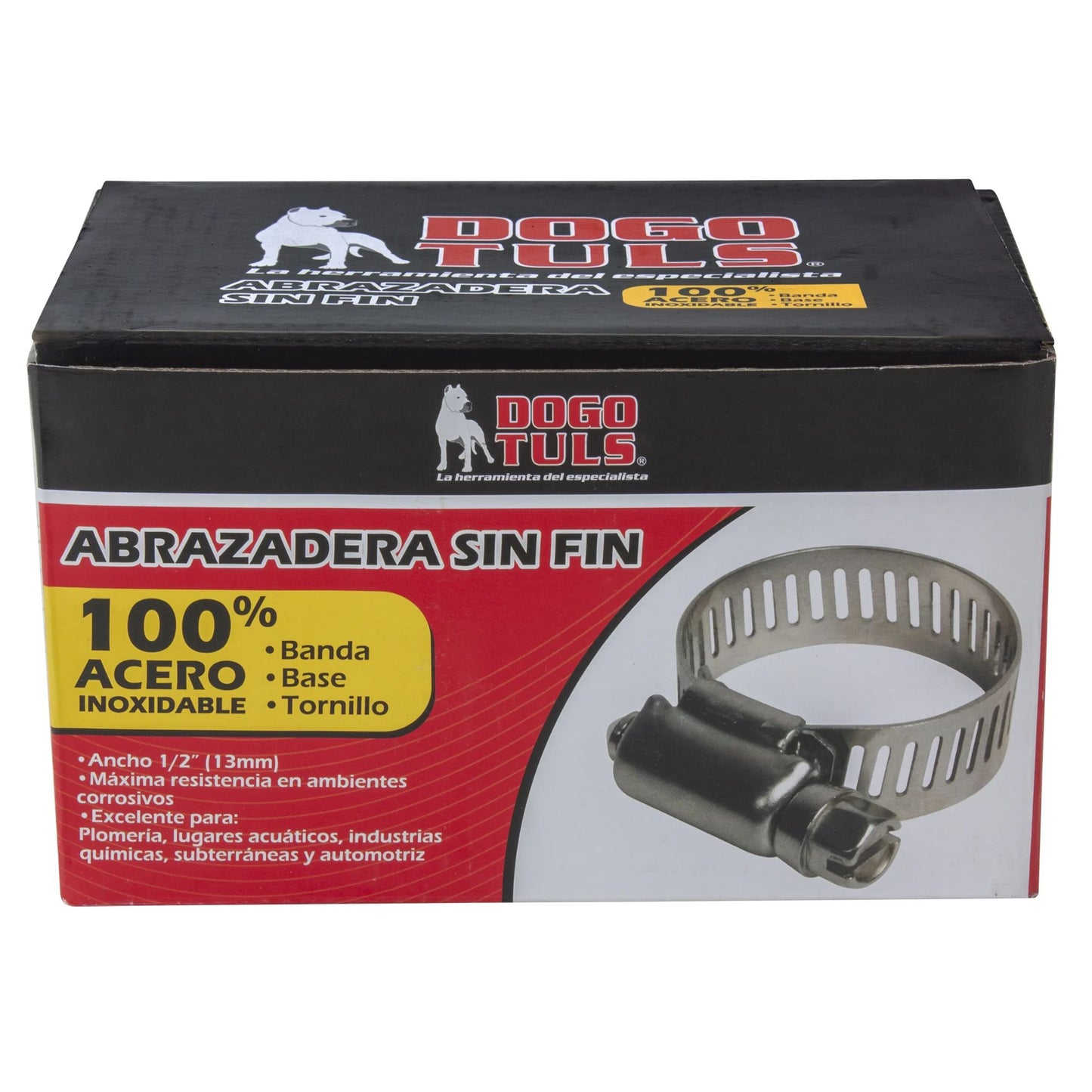 50pz Abrazadera Sinfin Dogotuls #16 Acero Inoxidable