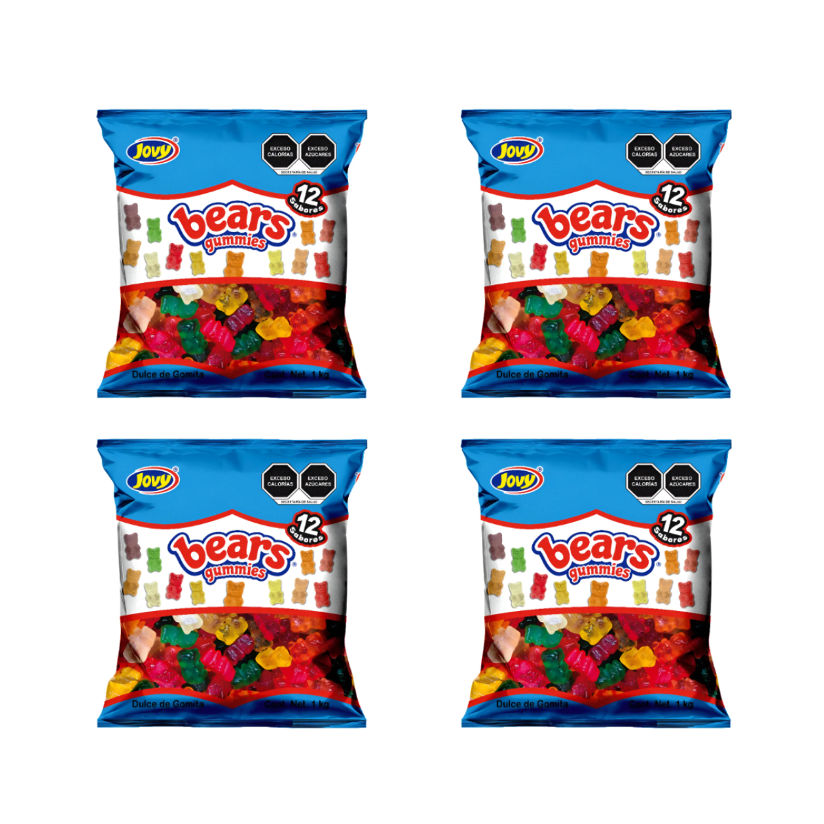 4 Kg Gomitas Ositos Jovy Sabores Frutales Bears Gummie Suave