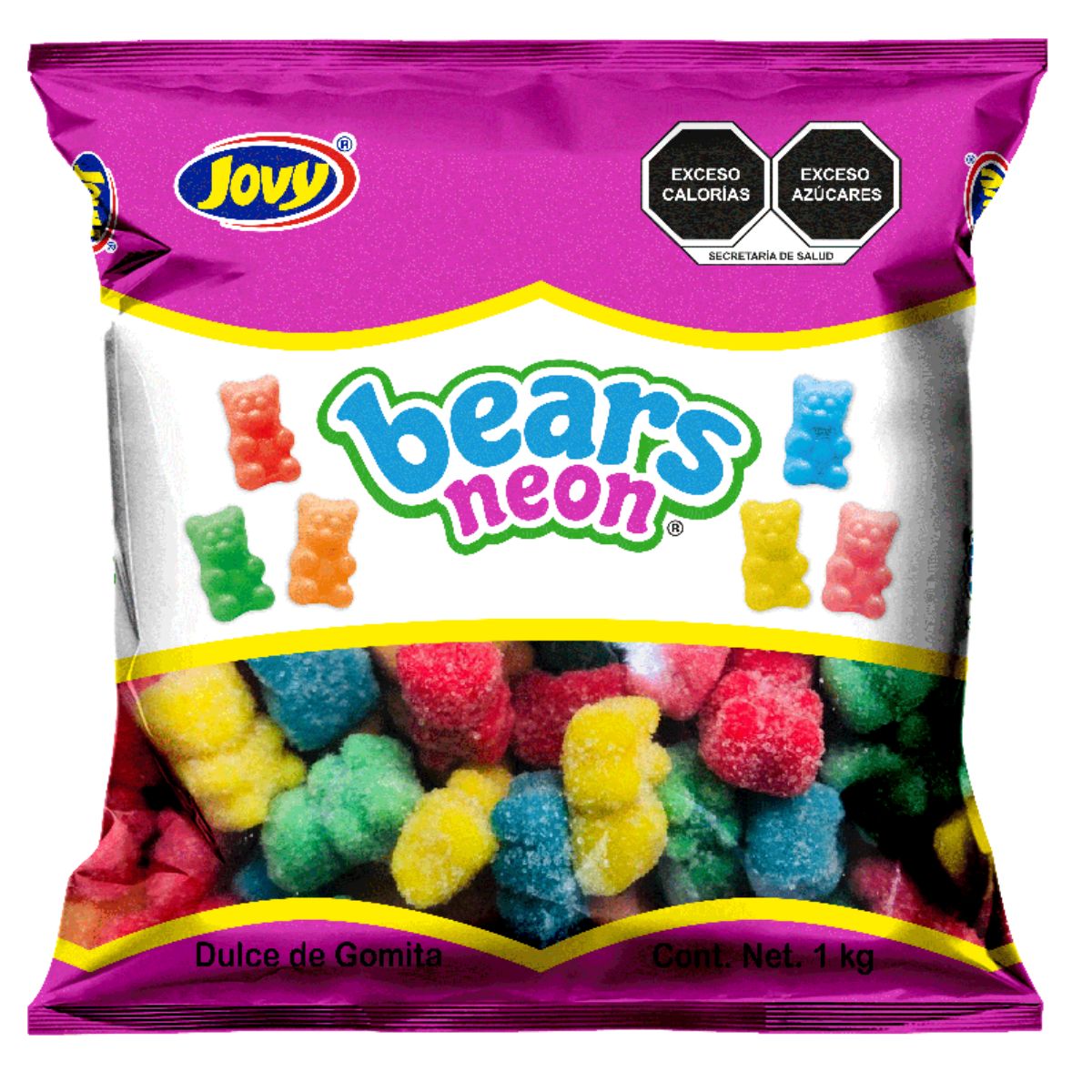 Gomitas Bears Neon Jovy Ositos Surtidos Sabor Agridulce 1kg