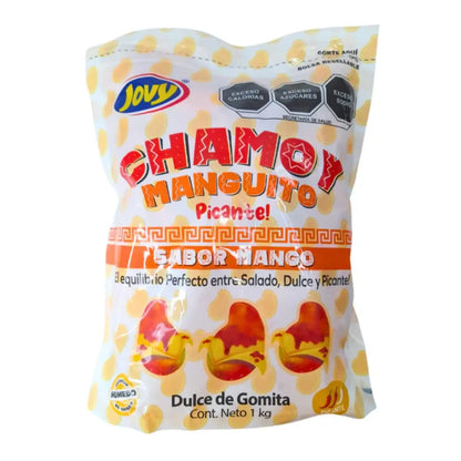 Gomitas Chamoy Manguito Jovy Dulce Gomita Picante 1 Kg - Jovy - vista lateral
