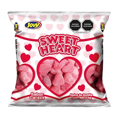 1kg Gomitas Sweet Heart Sabor Cereza Jovy Fiesta