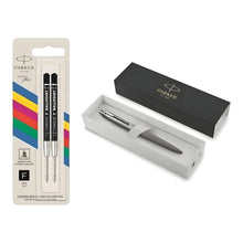 Bolígrafo Parker Jotter + 2 Repuestos Tinta Negra Punto Fino