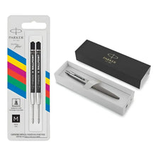 Bolígrafo Parker Jotter + 2 Repuestos Tinta Negra Punto Medio
