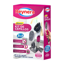 Kit 3 Cepillos Reynera Cabezas Intercambiables Multiusos Gris