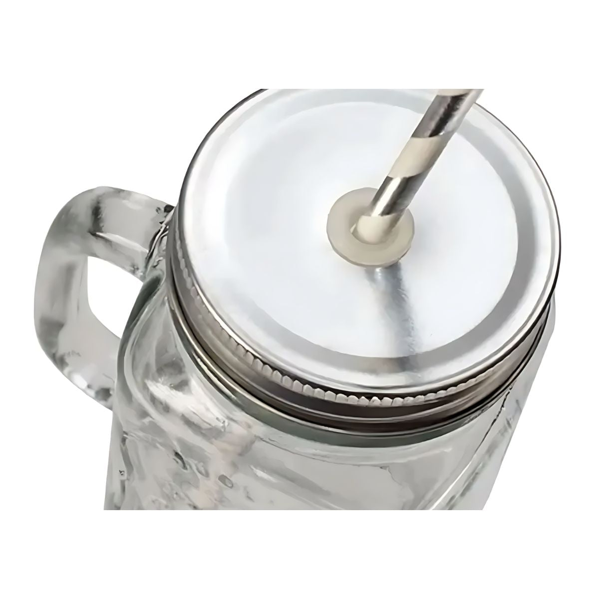 Juego 6 Tarros Mason Jar Asa Tapa + Jarra Cairo Tapa Bambu Transparente