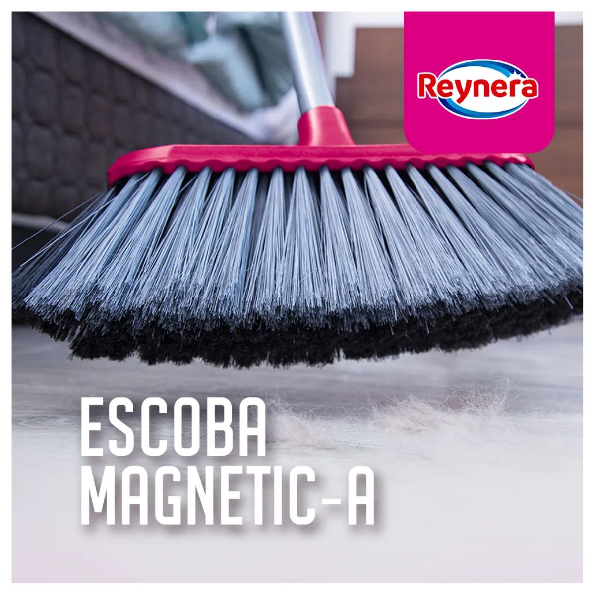 Escoba Magnetic-A Atrapa Polvo y Cabello 1 Pieza - Reynera