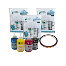 Kit Sublimar Papel Light Tinta Cmyk Cinta Termica Color Make