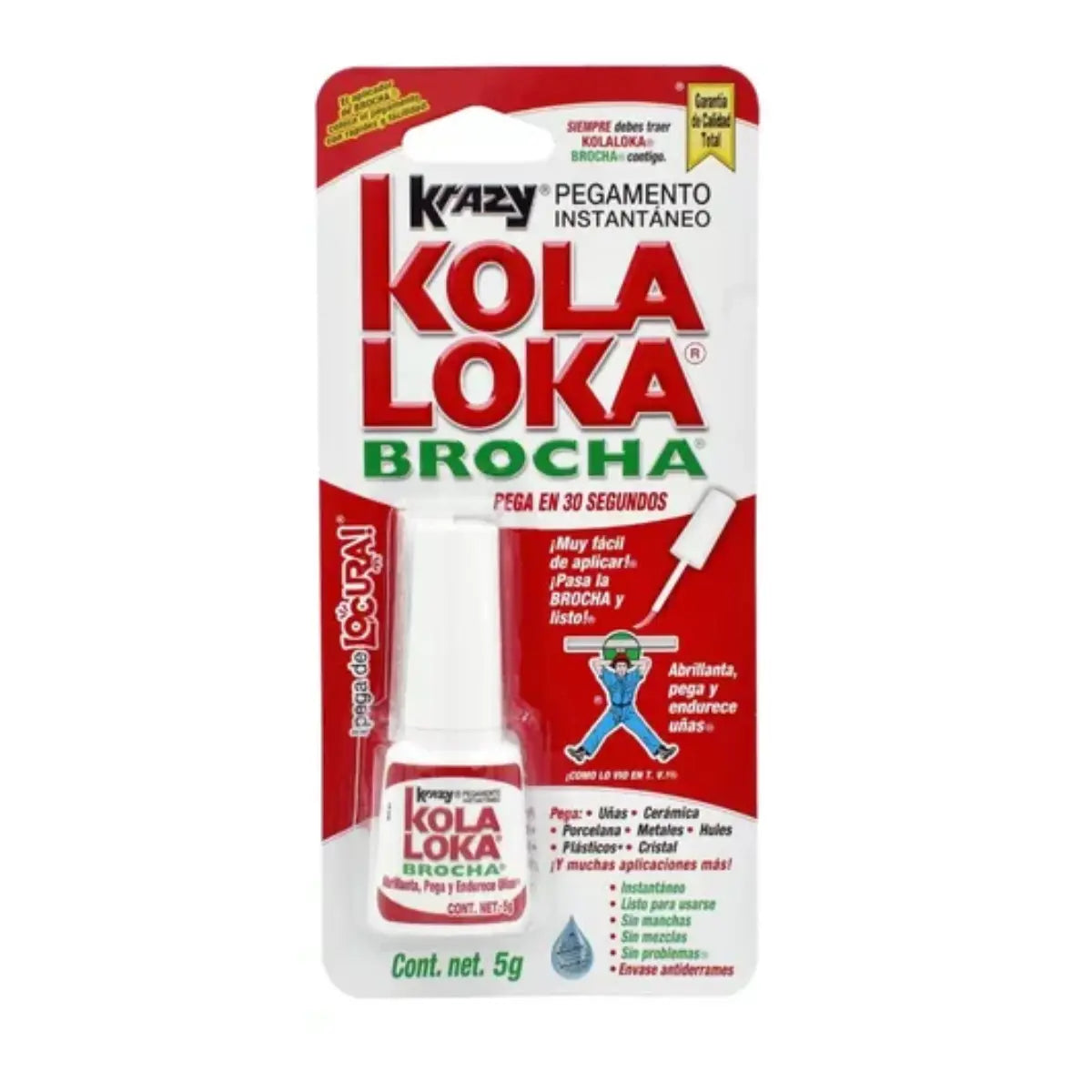 8pzs Pegamento Instantaneo Brocha 5gr Kola Loka - Kolaloka - empaque