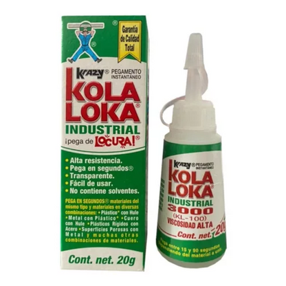 Pegamento Industrial Kola Loka Alta Viscocidad 3000 20g