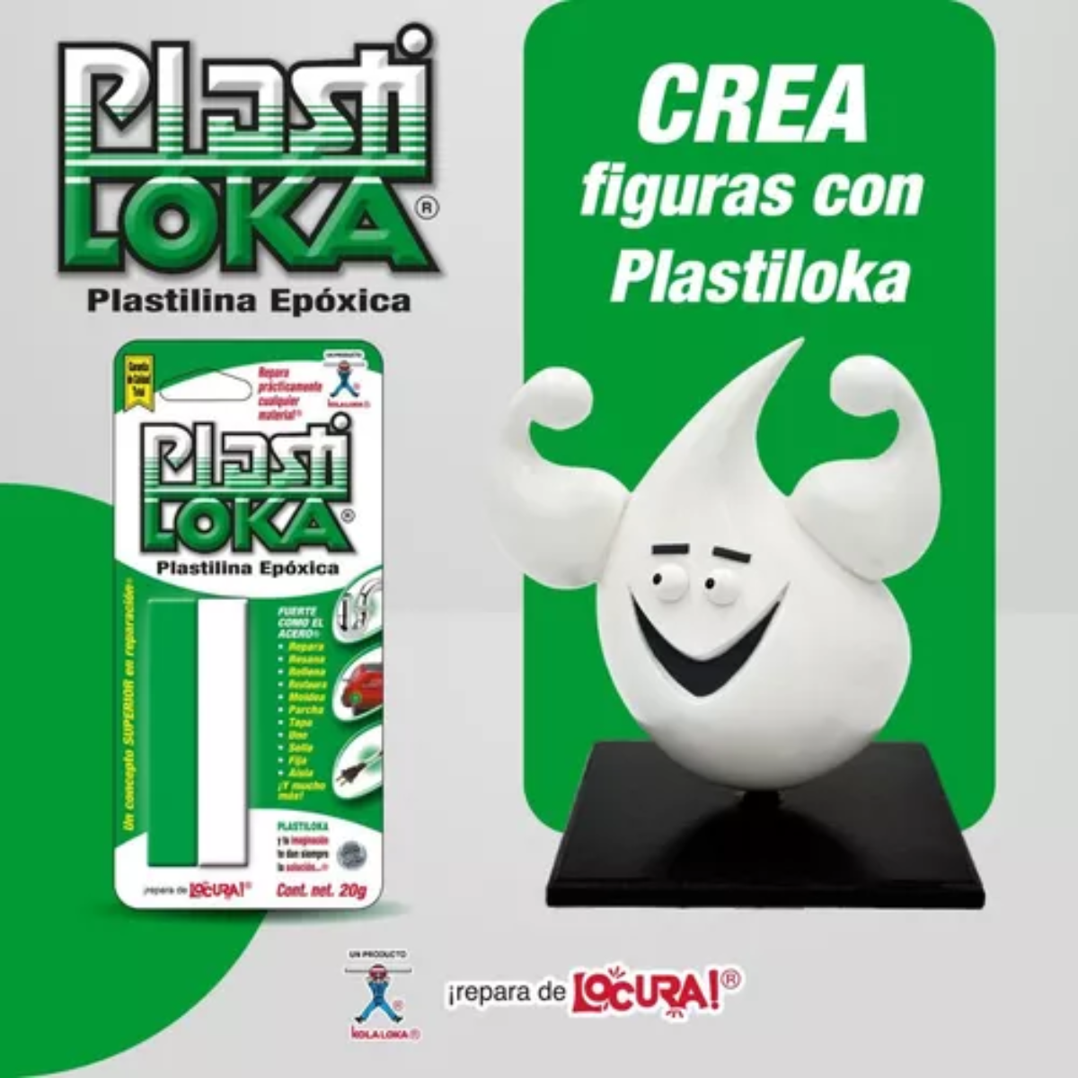 Caja 10 Plastilinas Epoxica Plasti Loka 20g Kola Loka