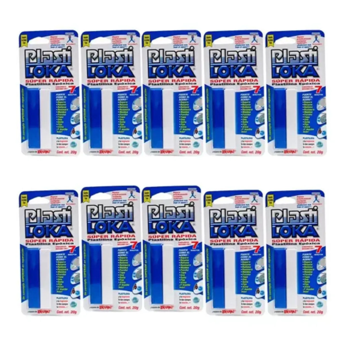 Pegamento Barra Kola Loka Plastiloka Super Azul 20g Epoxica - Kolaloka