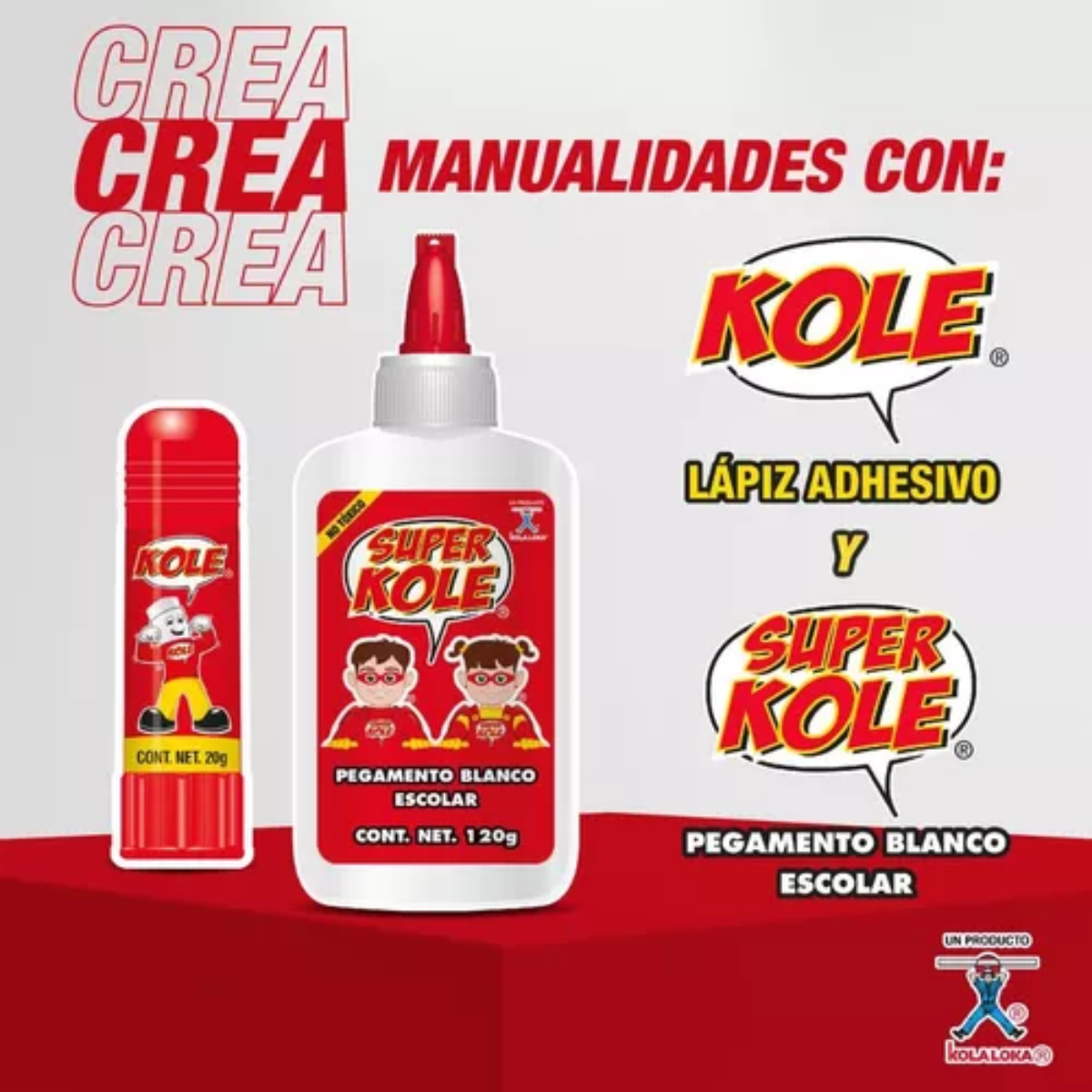 12pzs Super Kole 440 Gramos Pegamento Blanco Kolaloka - Marchante MX