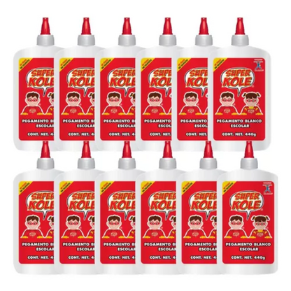 12pzs Super Kole 440 Gramos Pegamento Blanco Kolaloka - Marchante MX