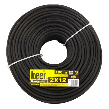 Cable de Uso Rudo Keer  2x12 Rollo