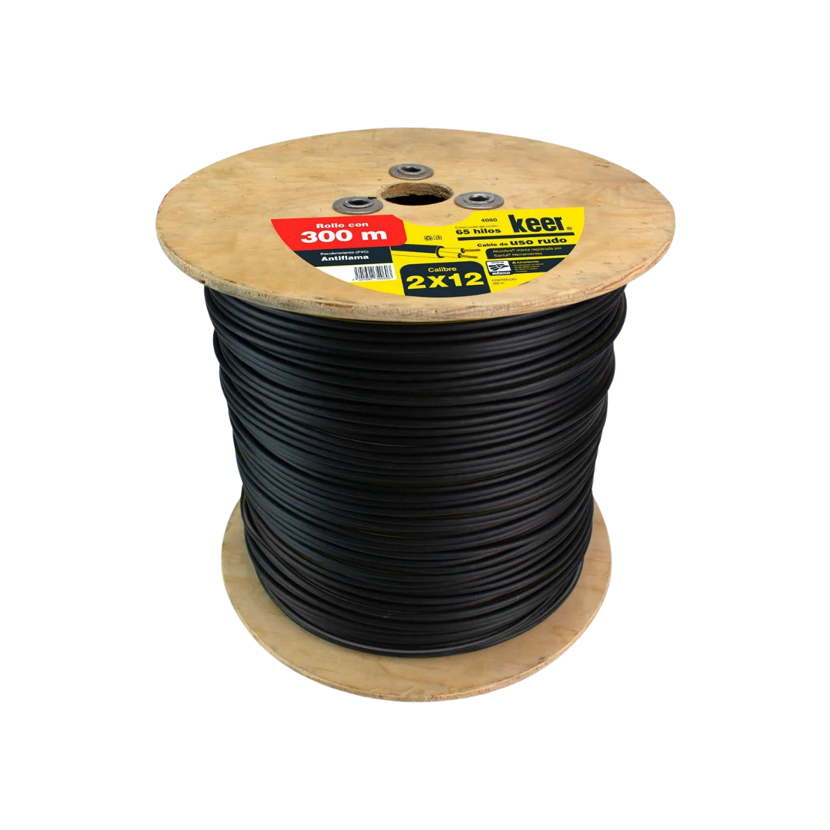 Cable Uso Rudo Keer Multipolar 2x12 Carrete 300mts Keer