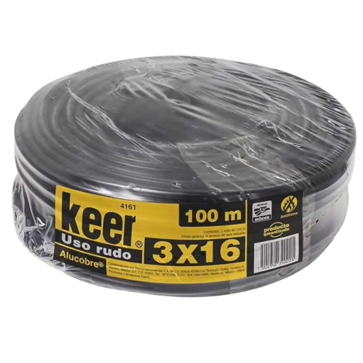 Cable Uso Rudo 3x16 Awg Rollo 4161 Keer - Kronaline