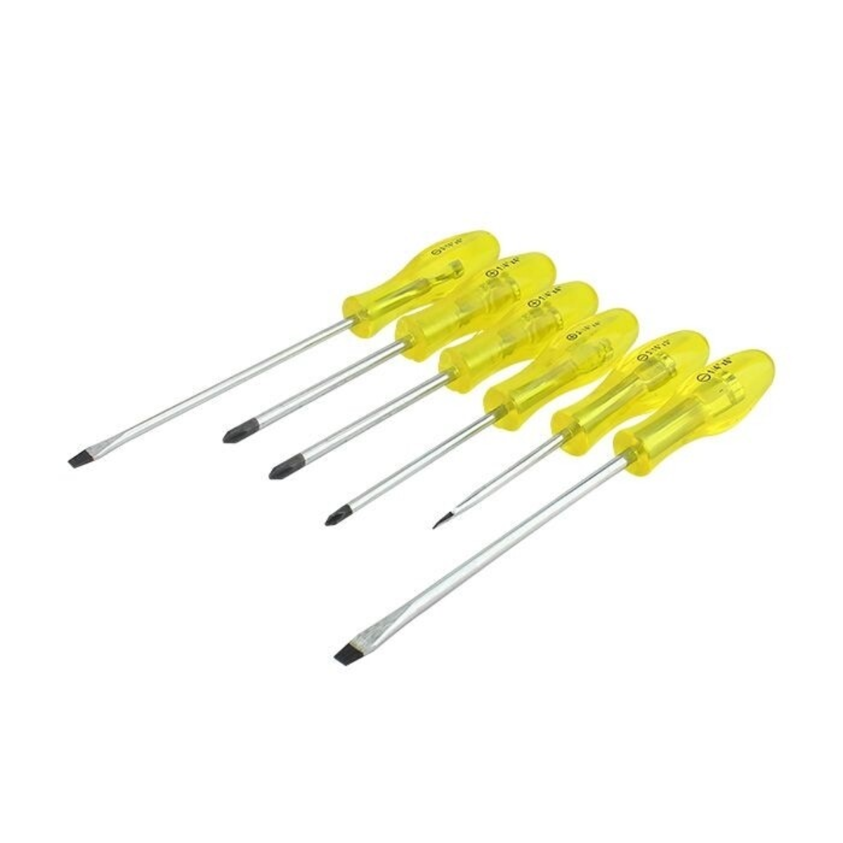 Juego de 6 Desarmadores Mango Transparente Keer Keer