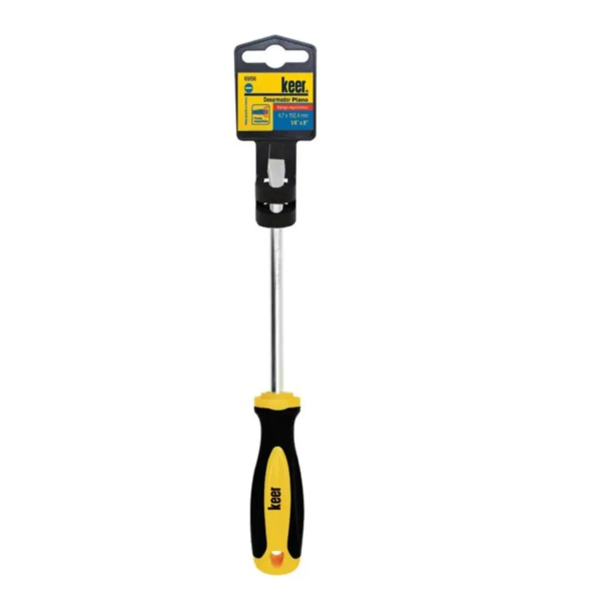 Desarmador plano  1/4  x 8 man go bimaterial, minimo a surtir 6 pzas - Kronaline - vista lateral