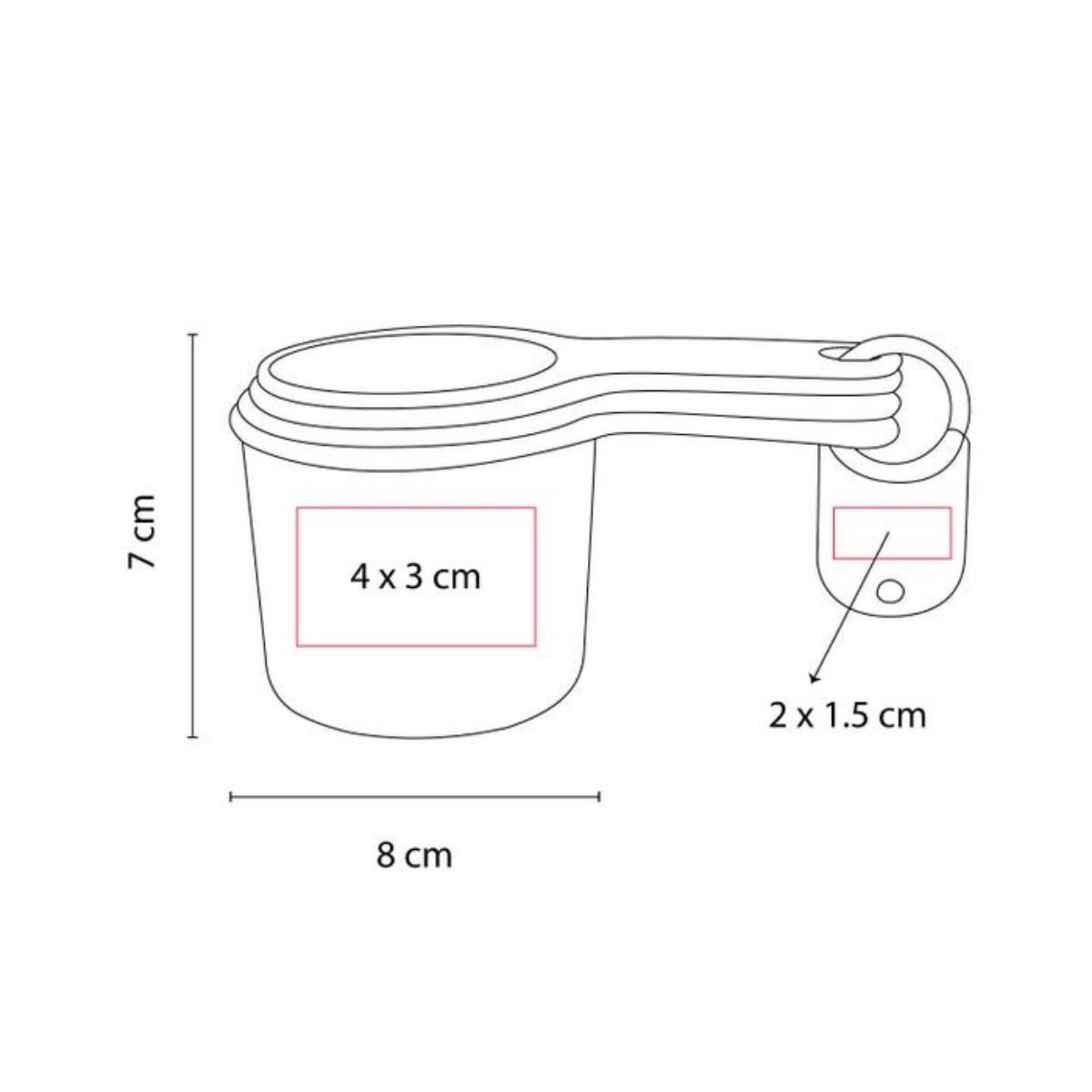 Set 4 Taza Medidora Promoopcion Blanca Plastico Cocina