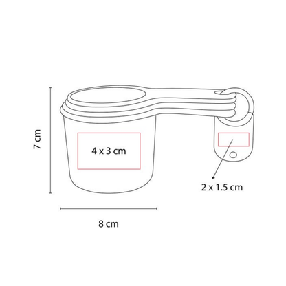 Set 4 Taza Medidora Promoopcion Blanca Plastico Cocina