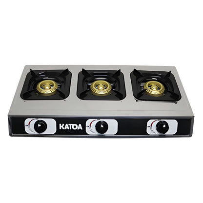 Katoa Estufa Mesa 3 Quemadores Acero Inoxidable 3PZ - CNX - accesorios