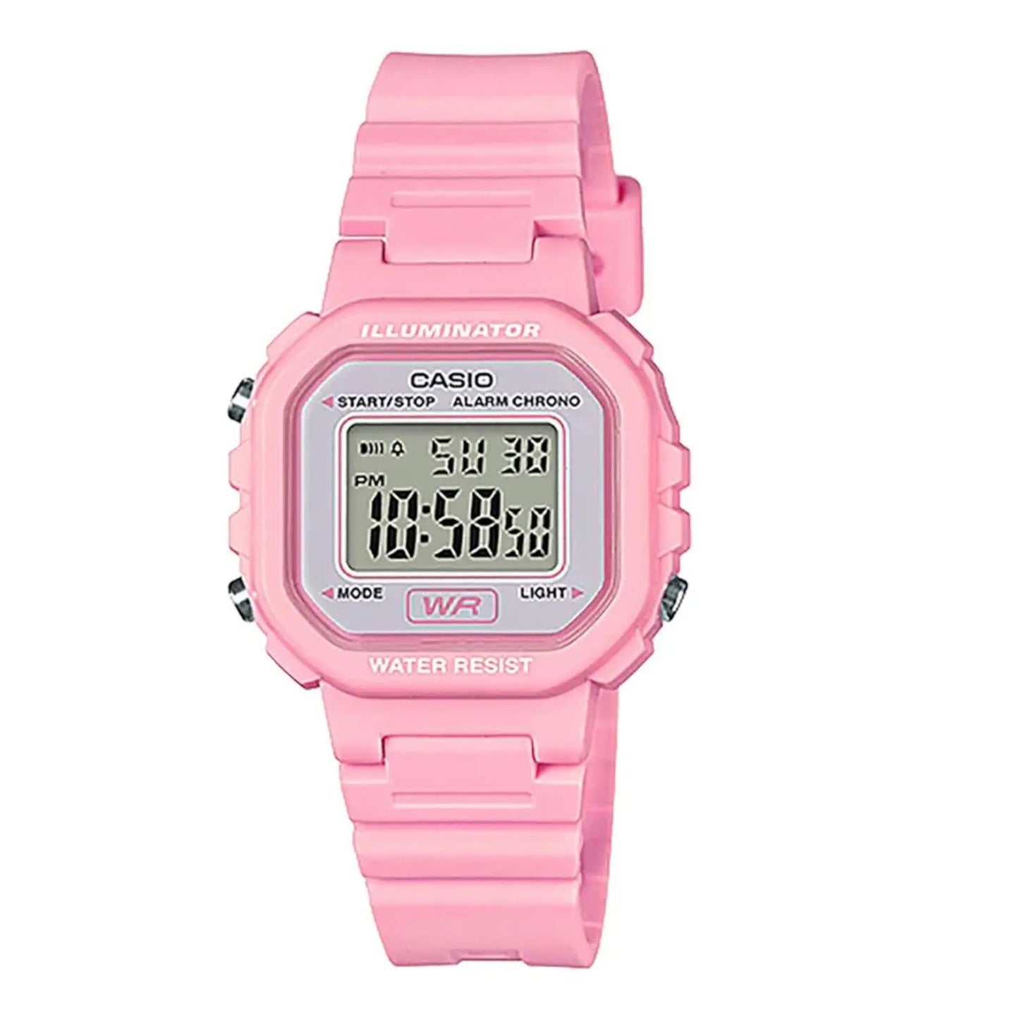Reloj Casio Modelo: La-20wh-4a1cf Correa Rosa Bisel Rosa claro Fondo Rosa pálido - Casio