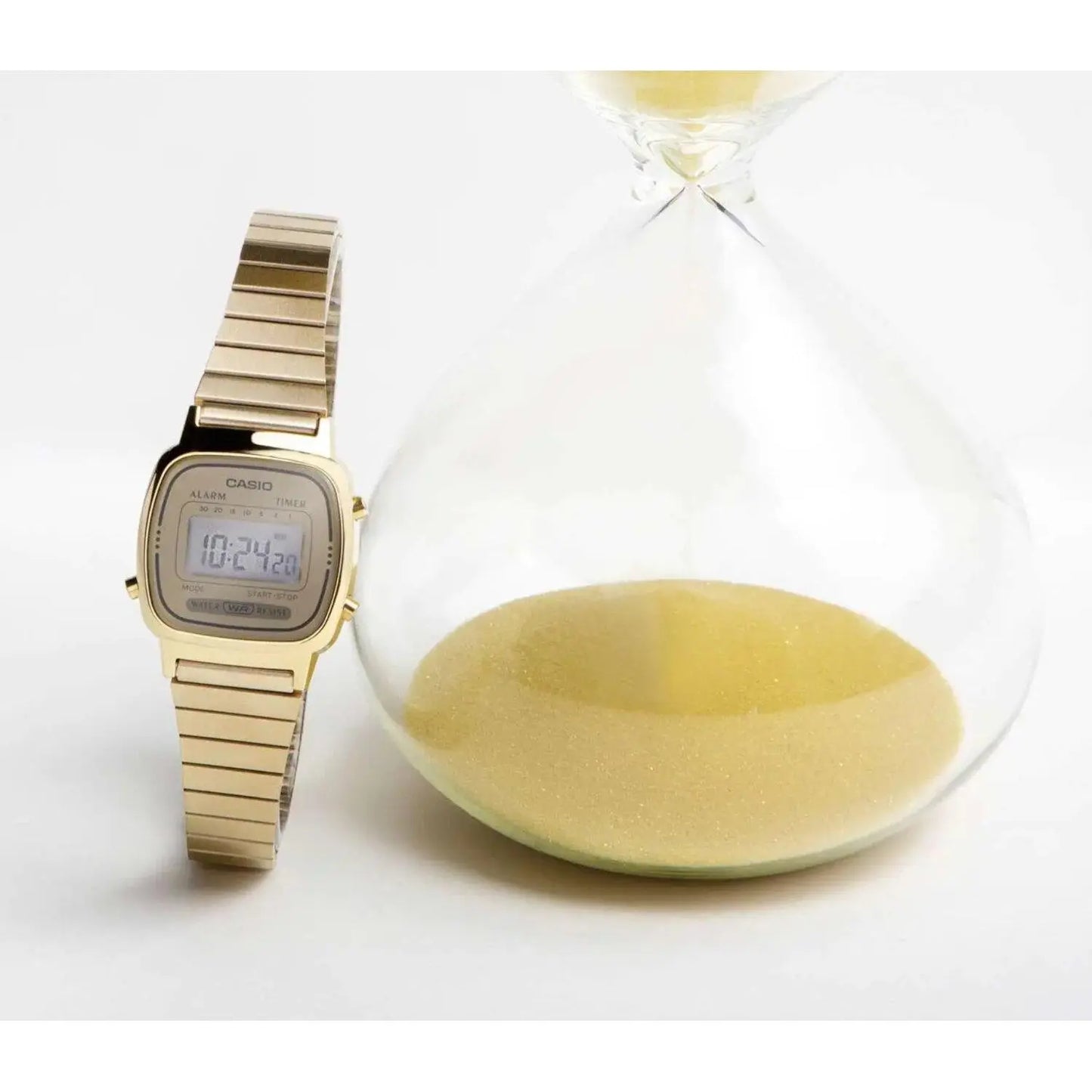 Reloj Casio La670 Dama Retro Clasico Original Color de la correa Dorado - Casio - vista lateral