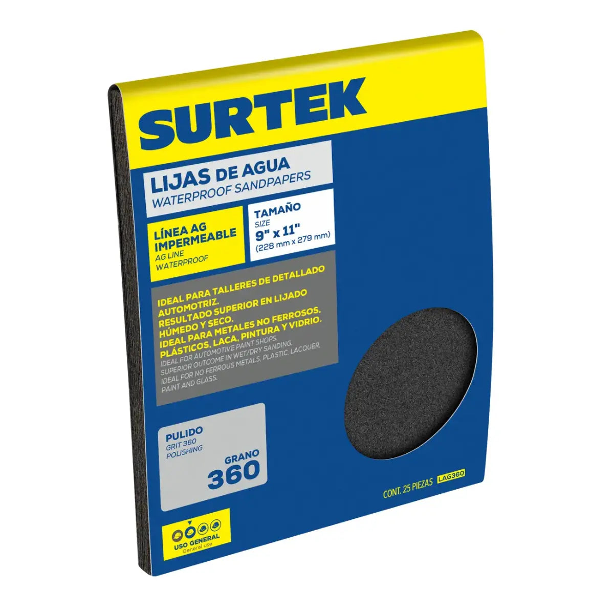 Lija Agua Surtek Grano 360 - Lock - vista lateral
