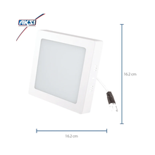 Luminario Plafón LED Aksi 12W Sobreponer Cuadrado Luz Blanca Aksi