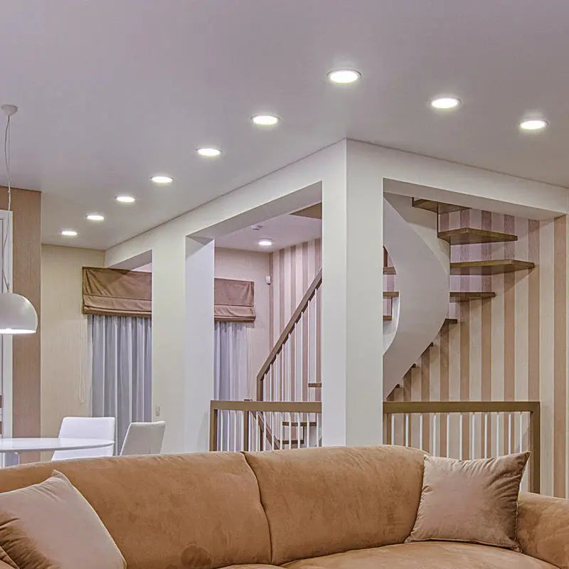 Paquete de 6 Luminarios LED Aksi 18W Sobreponer Circular Luz Blanca - Aksi