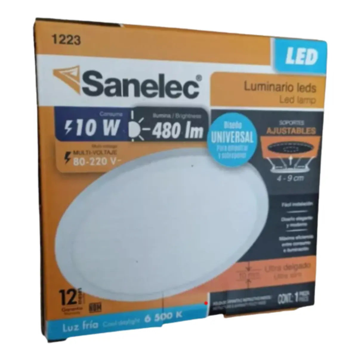 Luminario ajustable circular Sanelec 1223 4 Piezas - Sanelec - empaque